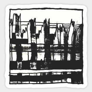 Liminal Space Monochrome Abstraction Sticker